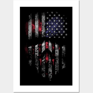 USA Horror Flag Posters and Art